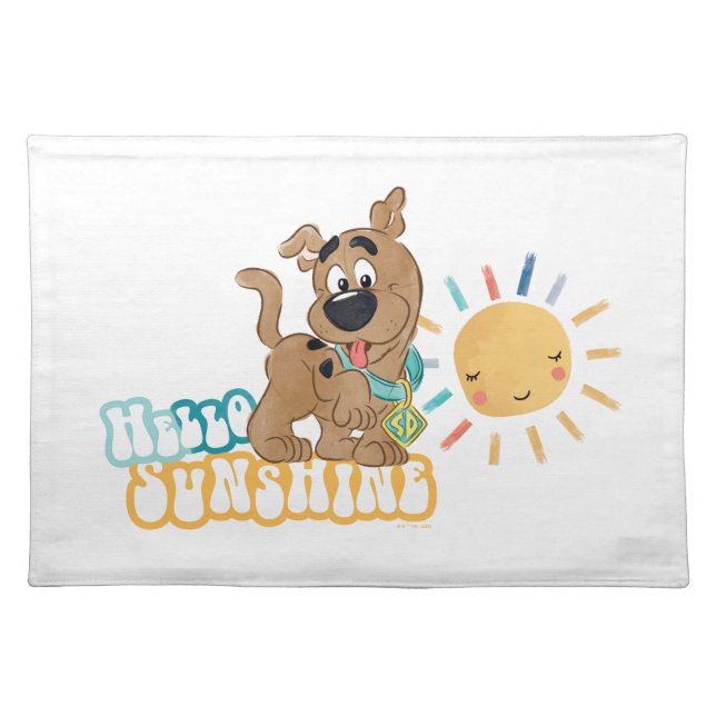 Puppy Scooby-Doo "Hello Sunshine" Cloth Placemat (Front)