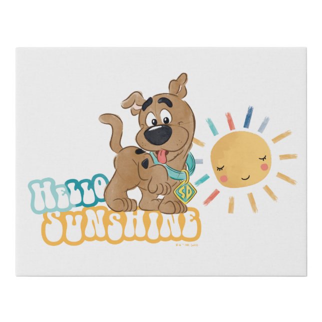 Puppy Scooby-Doo "Hello Sunshine" Faux Canvas Print (Front)