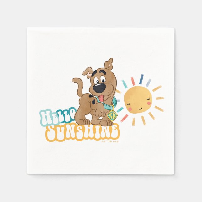 Puppy Scooby-Doo "Hello Sunshine" Napkins (Front)