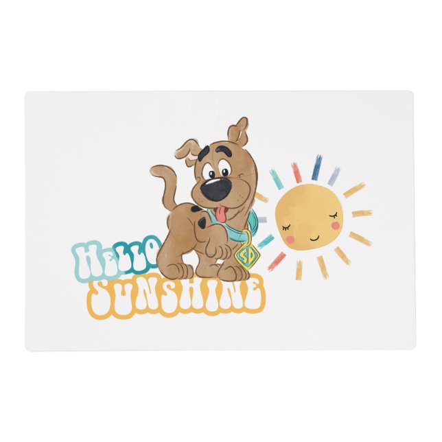 Puppy Scooby-Doo "Hello Sunshine" Placemat (Front)