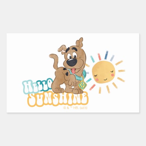 Puppy Scooby_Doo Hello Sunshine Rectangular Sticker