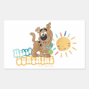 Puppy Scooby-Doo "Hello Sunshine" Rectangular Sticker