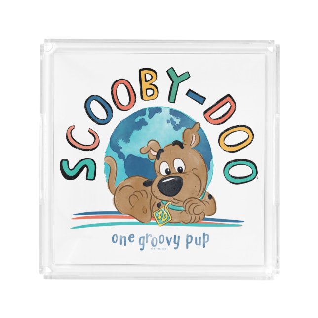 Puppy Scooby-Doo "One Groovy Pup" Acrylic Tray (Front)