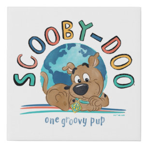 Puppy Scooby-Doo "One Groovy Pup" Faux Canvas Print