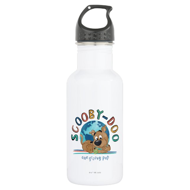Puppy Scooby-Doo "One Groovy Pup" Stainless Steel Water Bottle (Front)