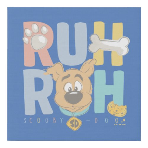 Puppy Scooby_Doo Ruh Roh Faux Canvas Print