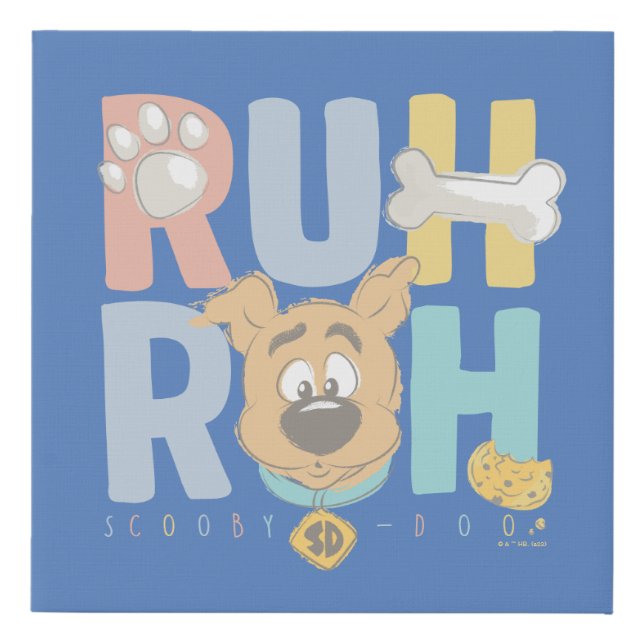 Puppy Scooby-Doo "Ruh Roh" Faux Canvas Print (Front)