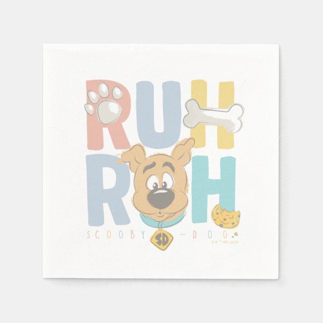 Puppy Scooby-Doo "Ruh Roh" Napkins (Front)