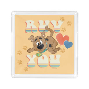 Puppy Scooby-Doo "Ruv You" Acrylic Tray