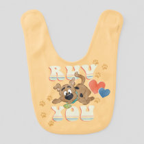 Puppy Scooby-Doo "Ruv You" Baby Bib