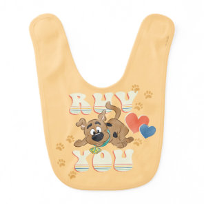 Puppy Scooby-Doo "Ruv You" Baby Bib