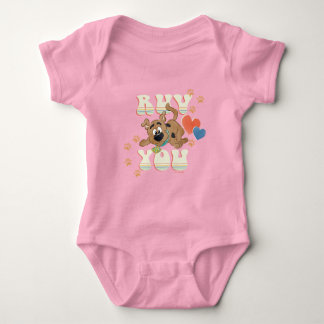 Puppy Scooby-Doo "Ruv You" Baby Bodysuit
