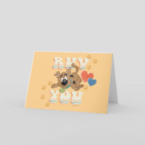 Puppy Scooby-Doo "Ruv You" Card