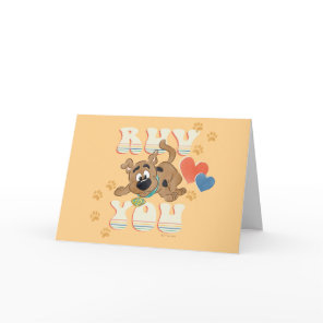 Puppy Scooby-Doo "Ruv You" Card