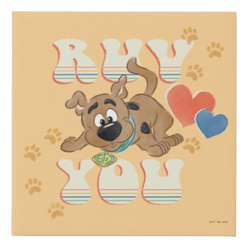 Puppy Scooby-doo "ruv You" Faux Canvas Print by scoobydoo at Zazzle