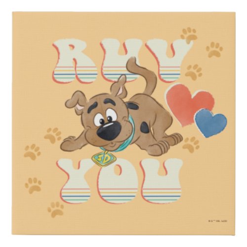 Puppy Scooby_Doo Ruv You Faux Canvas Print