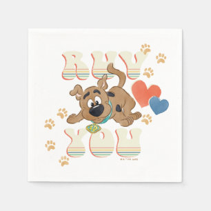 Puppy Scooby-Doo "Ruv You" Napkins