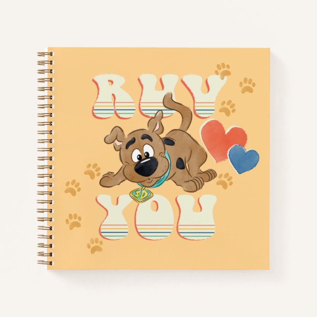 Puppy Scooby-Doo "Ruv You" Notebook (Front)