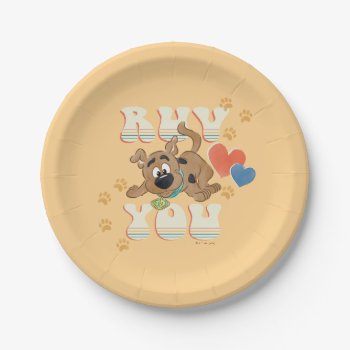 Puppy Scooby-doo "ruv You" Paper Plates by scoobydoo at Zazzle