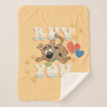 Puppy Scooby-Doo "Ruv You" Sherpa Blanket
