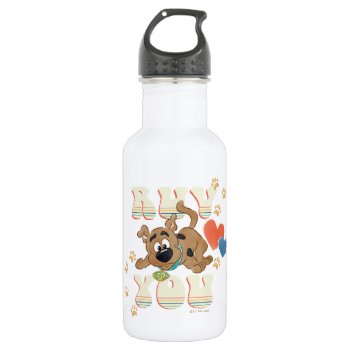 Puppy Scooby-doo "ruv You" Stainless Steel Water Bottle by scoobydoo at Zazzle