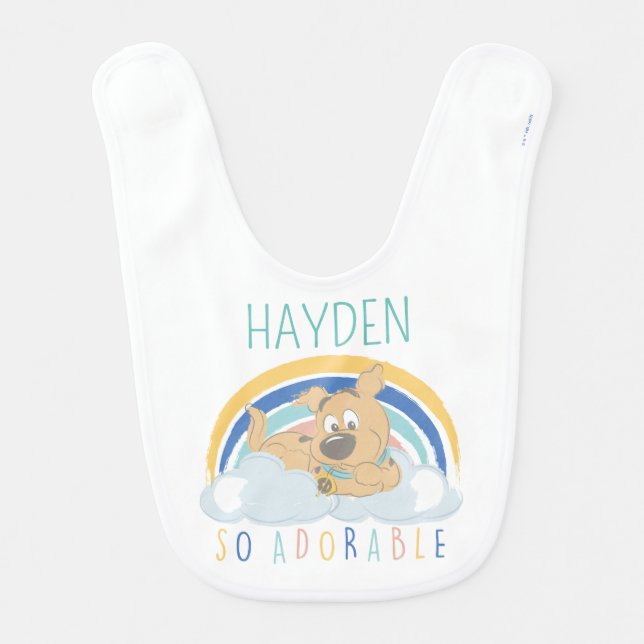 Puppy Scooby-Doo "So Adorable" Baby Bib (Front)