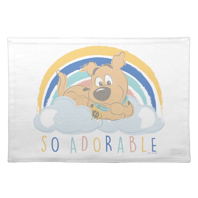 Puppy Scooby-Doo "So Adorable" Cloth Placemat (Front)
