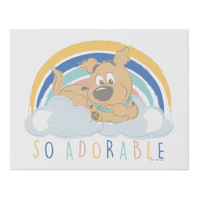 Puppy Scooby-Doo "So Adorable" Faux Canvas Print (Front)