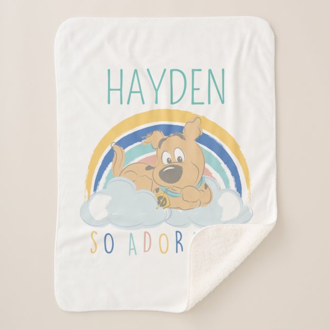 Puppy Scooby-Doo "So Adorable" Sherpa Blanket (Front)