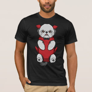 Puppy Shih Tzu Red Carrier T-shirt Men