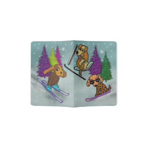 Puppy Ski Vacation Passport Holder
