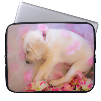 Puppy Sleepy Veil 01 Laptop Sleeve