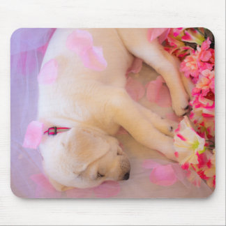 Puppy Sleepy Veil 01 Mouse Pad