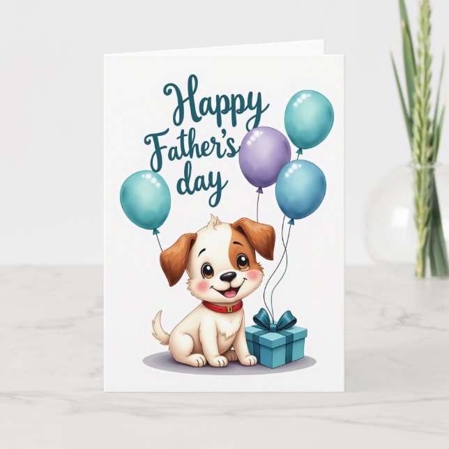 Puppy Sweet Fathers Day Card (Front)
