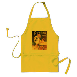Puppy Taking A Bath Vintage Antique Adult Apron