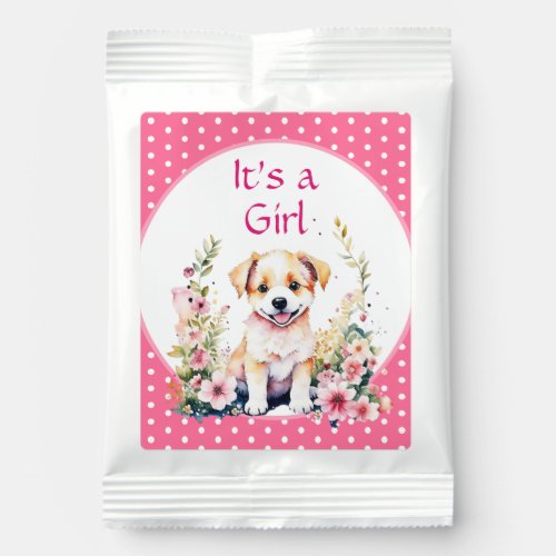 Puppy Themed Its a Girl  Baby Shower Lemonade Drink Mix