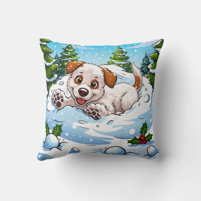 puppy throw pillow (Back)