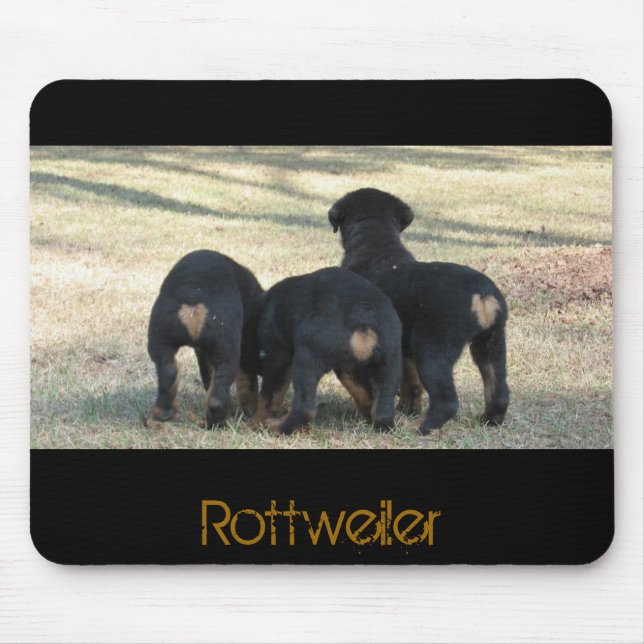 Puppy times three mouse pad (Front)