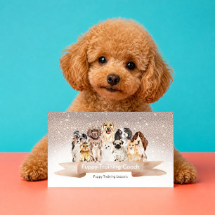 Puppy Training Coach New Dog Lessons Business Card