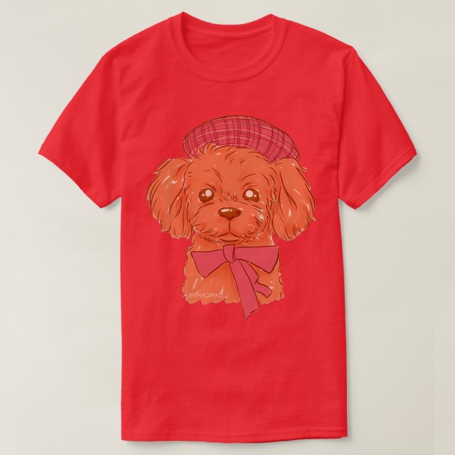 Puppy w a hat T-Shirt (Design Front)