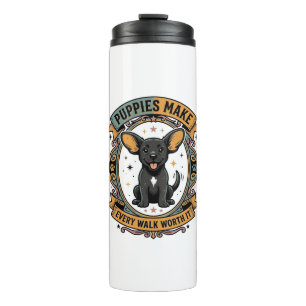 Puppy Walk Shirt For Dog Lovers_1 Thermal Tumbler