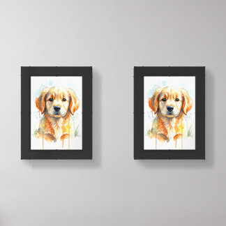 Puppy Watercolor Art Prints - Nursery Wall Decor