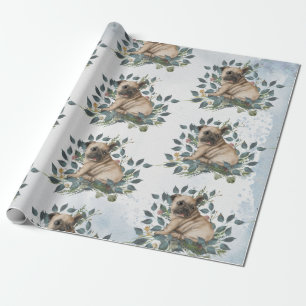 Puppy Watercolor Wrapping Paper