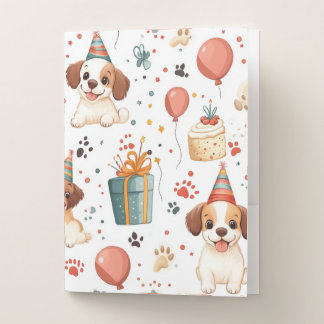 "Puppy Wishes Birthday Card" Pocket Folder
