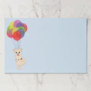 Puppy with Balloons Paper Pad