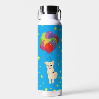 Puppy with Balloons Water Bottle