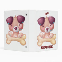 Puppy with Bone Scrapbook