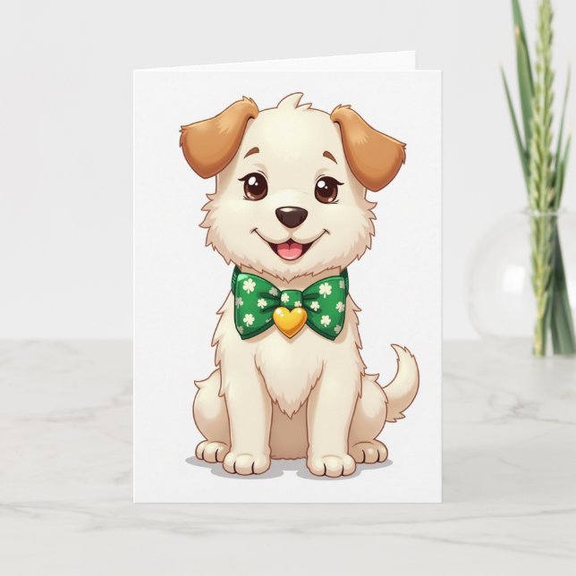 Puppy With Bow Card (Front)