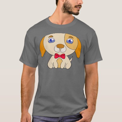 Puppy with bow tie T_Shirt