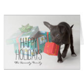 Puppy with Christmas gifts (Front Horizontal)